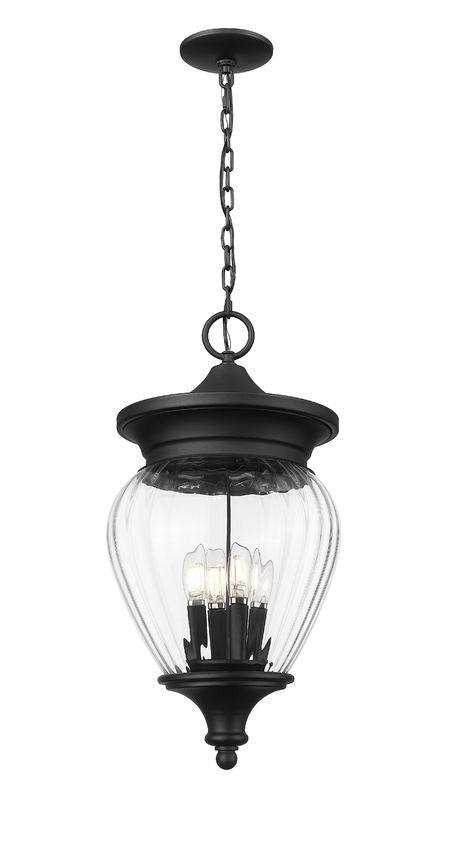 Z-Lite Davina Outdoor Chain Mount Lantern Black | Lighting House Orillia