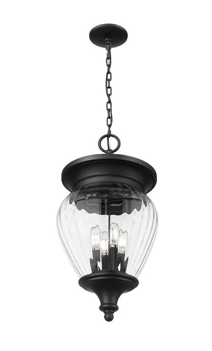 Z-Lite Davina Outdoor Chain Mount Lantern Black | Lighting House Orillia