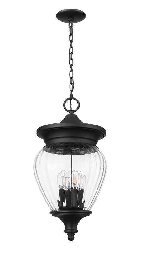 Z-Lite Davina Outdoor Chain Mount Lantern Black | Lighting House Orillia