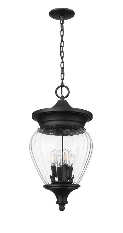 Z-Lite Davina Outdoor Chain Mount Lantern Black | Lighting House Orillia