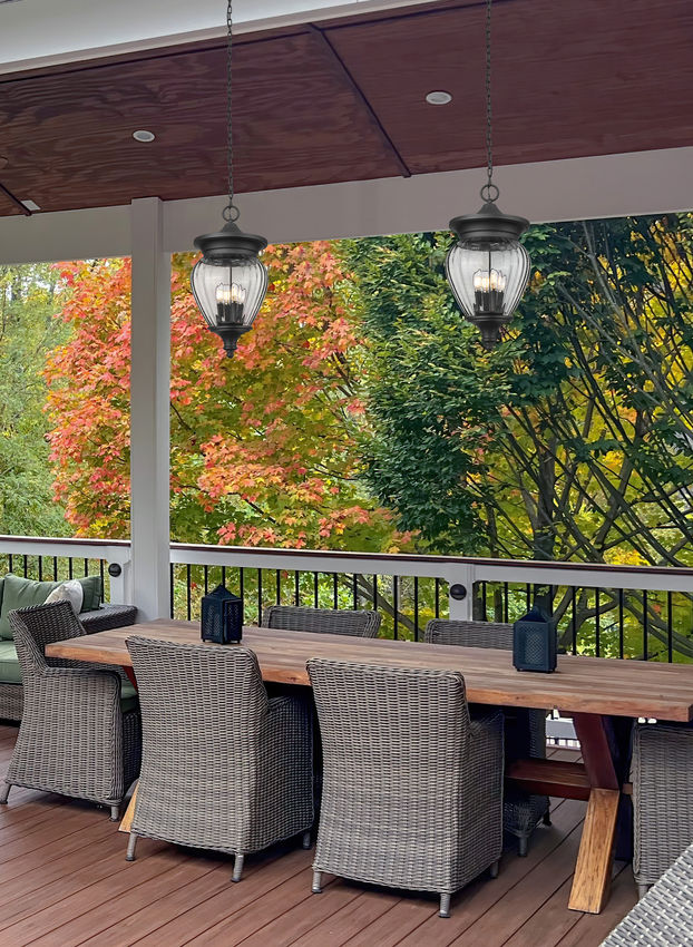 Z-Lite Davina Outdoor Chain Mount Lantern Black | Lighting House Orillia