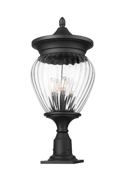 Z-Lite Davina Outdoor Pier Mount Fixture Black | Lighting House Orillia