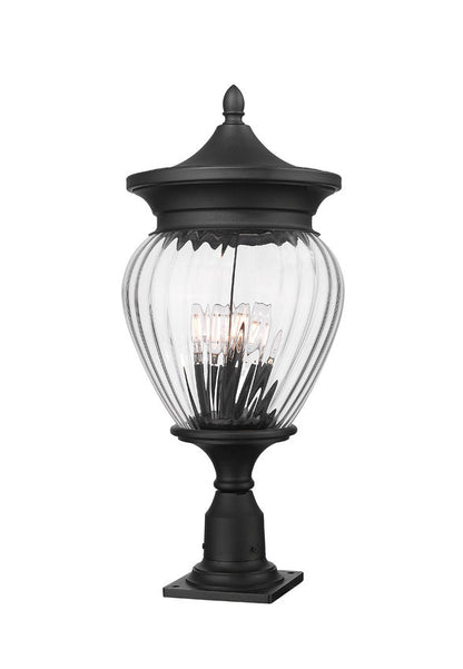 Z-Lite Davina Outdoor Pier Mount Fixture Black | Lighting House Orillia