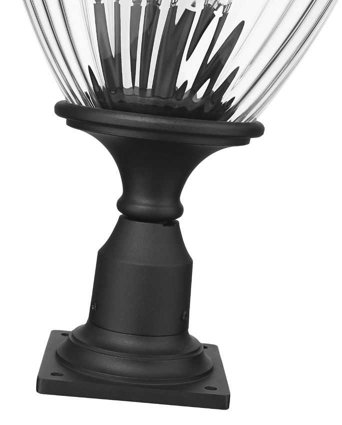 Z-Lite Davina Outdoor Pier Mount Fixture Black | Lighting House Orillia
