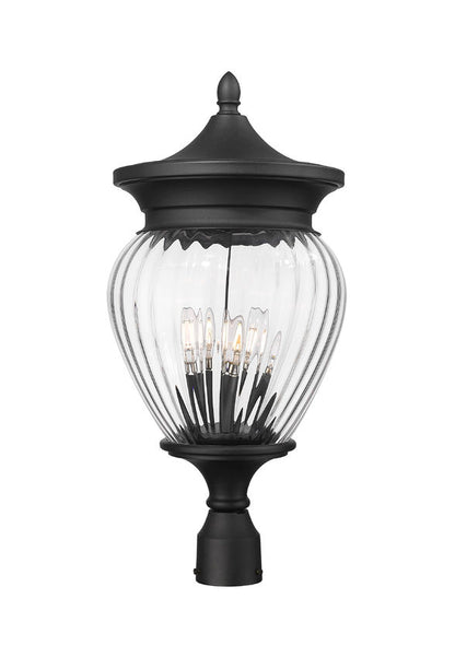 Z-Lite Davina Outdoor Post Mount Fixture 4-Light Black | Lighting House Orillia