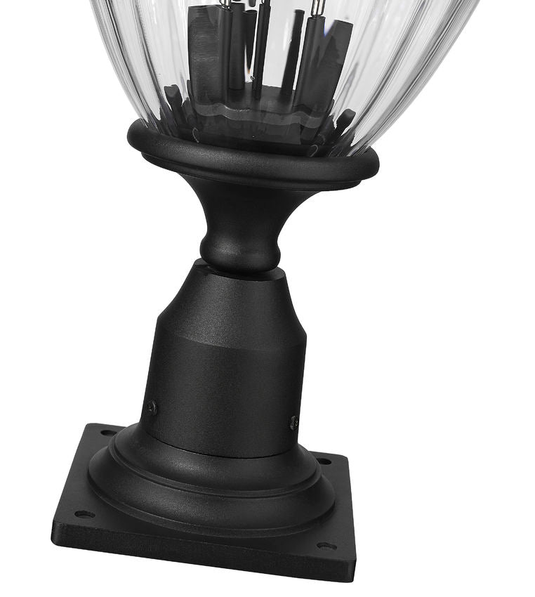Z-Lite Davina Outdoor Pier Mount Fixture 3-Light Black | Lighting House Orillia