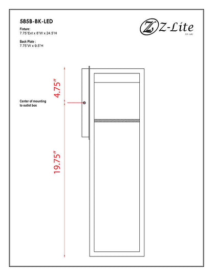 Z-Lite Barwick Outdoor Wall Sconce Large | Lighting House Orillia