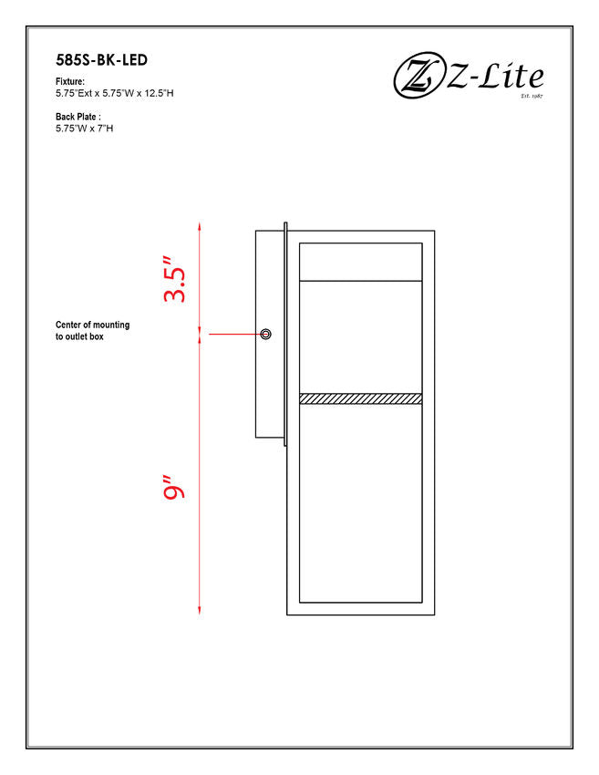 Z-Lite Barwick Outdoor Wall Sconce Small | Lighting House Orillia