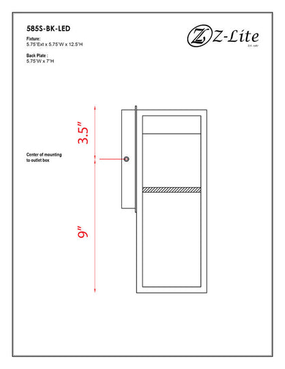 Z-Lite Barwick Outdoor Wall Sconce Small | Lighting House Orillia