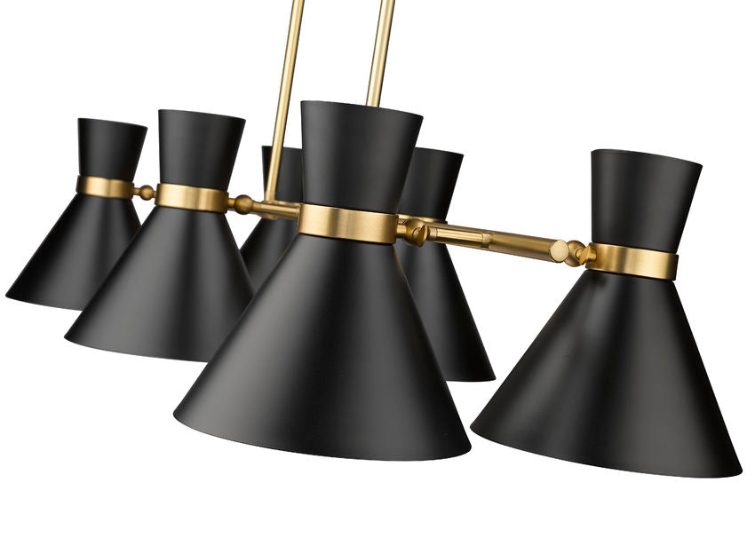 Z-Lite Soriano Linear Chandelier Heritage Brass | Lighting House Orillia