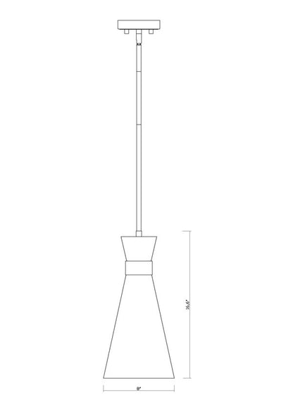 Z-Lite Soriano Pendant 8 inch Brushed Nickel | Lighting House Orillia