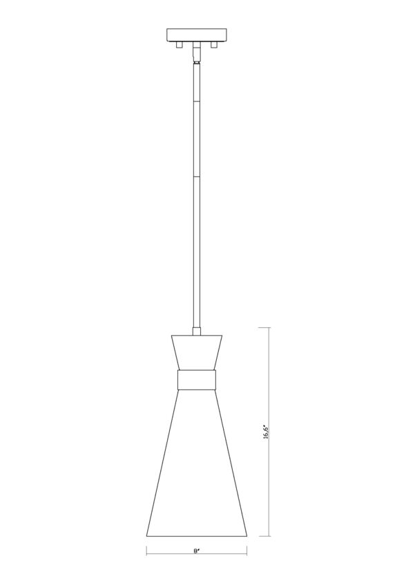 Z-Lite Soriano Pendant 8 inch Heritage Brass | Lighting House Orillia