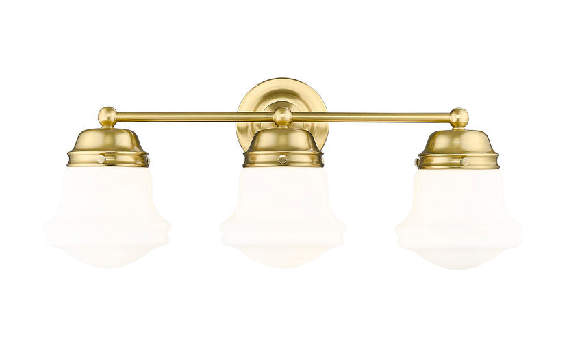 Z-Lite Vaughn Vanity Light 3-Light Luxe Gold - Lighting House Orillia