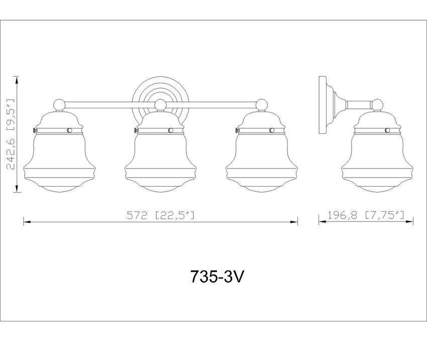 Z-Lite Vaughn Vanity Light 3-Light Luxe Gold - Lighting House Orillia