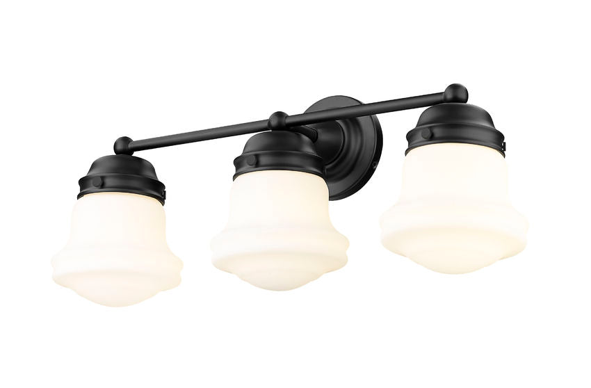 Z-Lite Vaughn Vanity Light 3-Light Matte Black - Lighting House Orillia