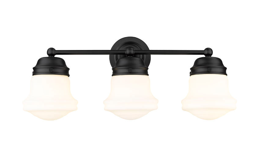 Z-Lite Vaughn Vanity Light 3-Light Matte Black - Lighting House Orillia