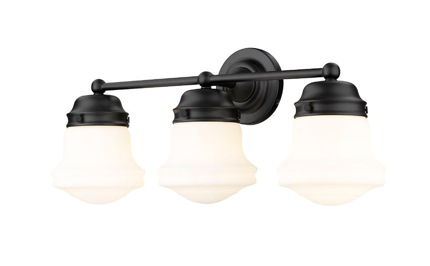 Z-Lite Vaughn Vanity Light 3-Light Matte Black - Lighting House Orillia