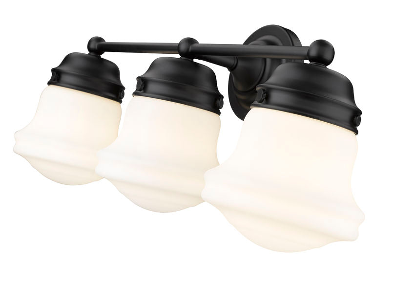 Z-Lite Vaughn Vanity Light 3-Light Matte Black - Lighting House Orillia