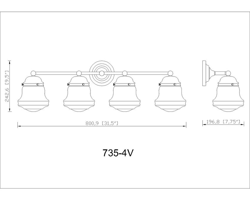 Z-Lite Vaughn Vanity Light 4-Light Chrome - Lighting House Orillia