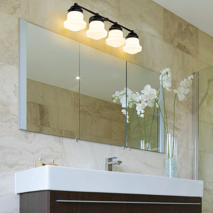 Z-Lite Vaughn Vanity Light 4-Light Matte Black - Lighting House Orillia