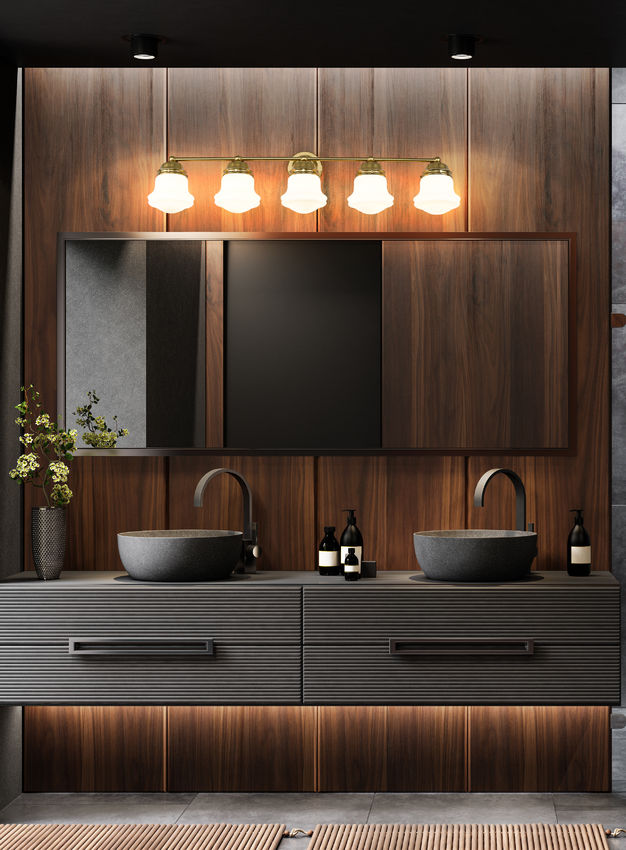 Z-Lite Vaughn Vanity Light 5-Light Luxe Gold - Lighting House Orillia