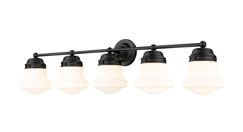 Z-Lite Vaughn Vanity Light 5-Light Matte Black - Lighting House Orillia