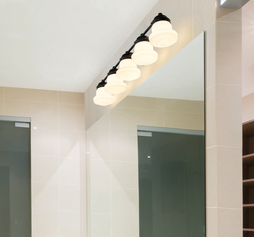 Z-Lite Vaughn Vanity Light 5-Light Matte Black - Lighting House Orillia