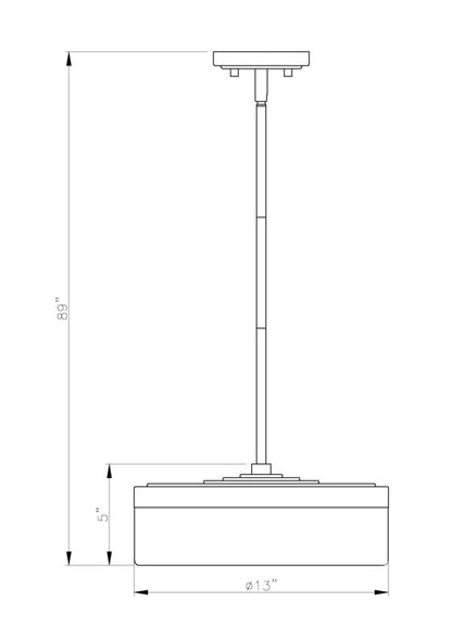 Z-Lite Renaud LED 13 inch Pendant Modern Gold | Lighting House Orillia