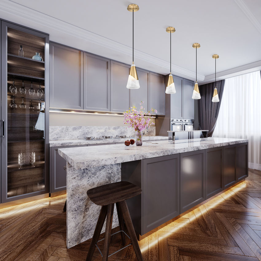 Z-Lite Rod Pendant Aimie Modern Gold - Lighting House Orillia