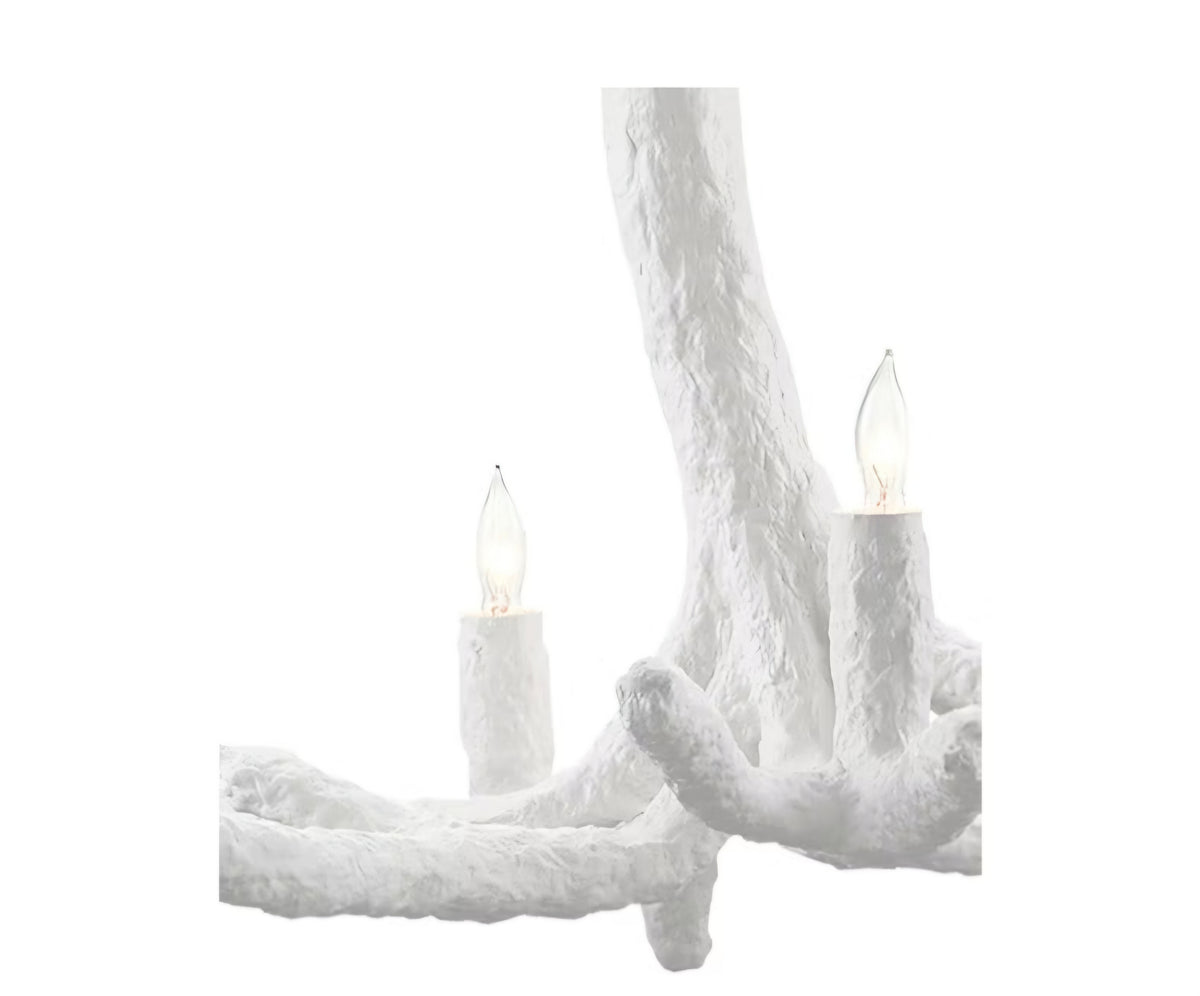 Currey & Company Inverno 7-Light Chandelier, White, View 2 | Lighting House Orillia
