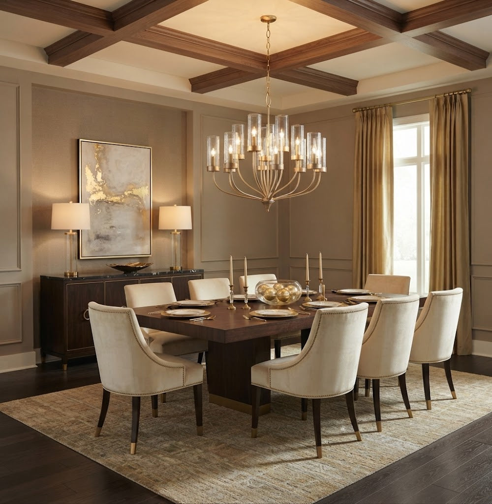 Currey & Company Hove 16-Light Chandelier, Silver Granello, View 3 | Lighting House Orillia