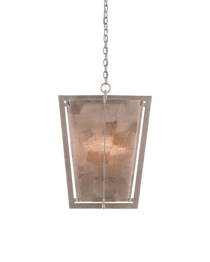 Currey and Company Berenson Lantern Silver Leaf Smoky Quartz Interior Lifestyle | Lighting House Orillia