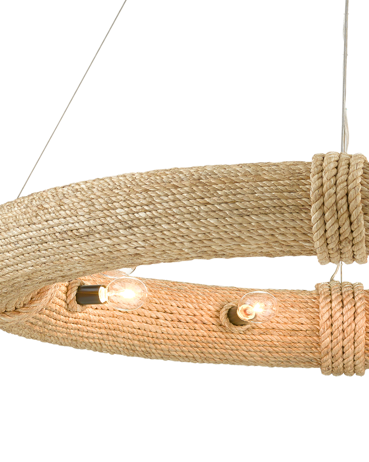 Currey and Company Portmeirion Chandelier Rope Detail | Lighting House Orillia