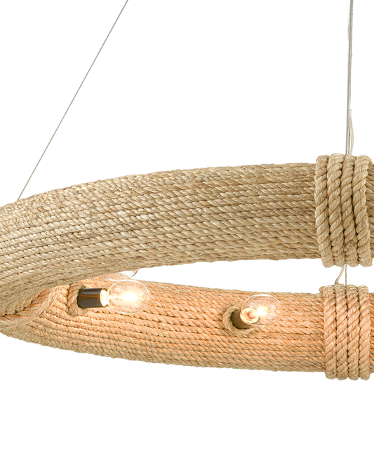 Currey and Company Portmeirion Chandelier Rope Detail | Lighting House Orillia