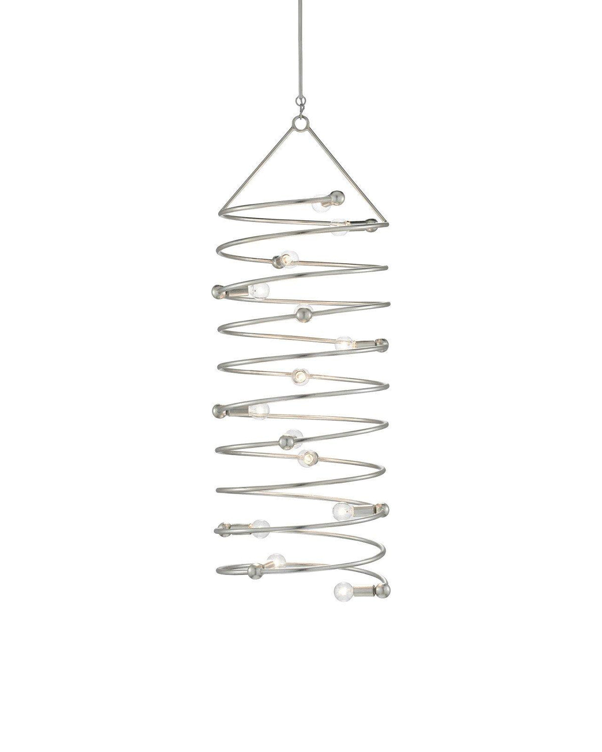 Currey and Company Soar Chandelier Contemporary Silver Leaf | Lighting House Orillia