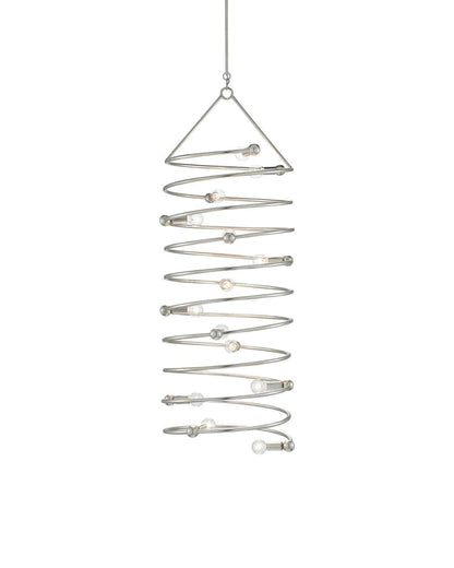 Currey and Company Soar Chandelier Contemporary Silver Leaf | Lighting House Orillia