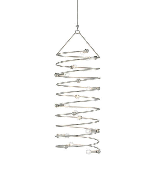 Currey and Company Soar Chandelier Contemporary Silver Leaf | Lighting House Orillia
