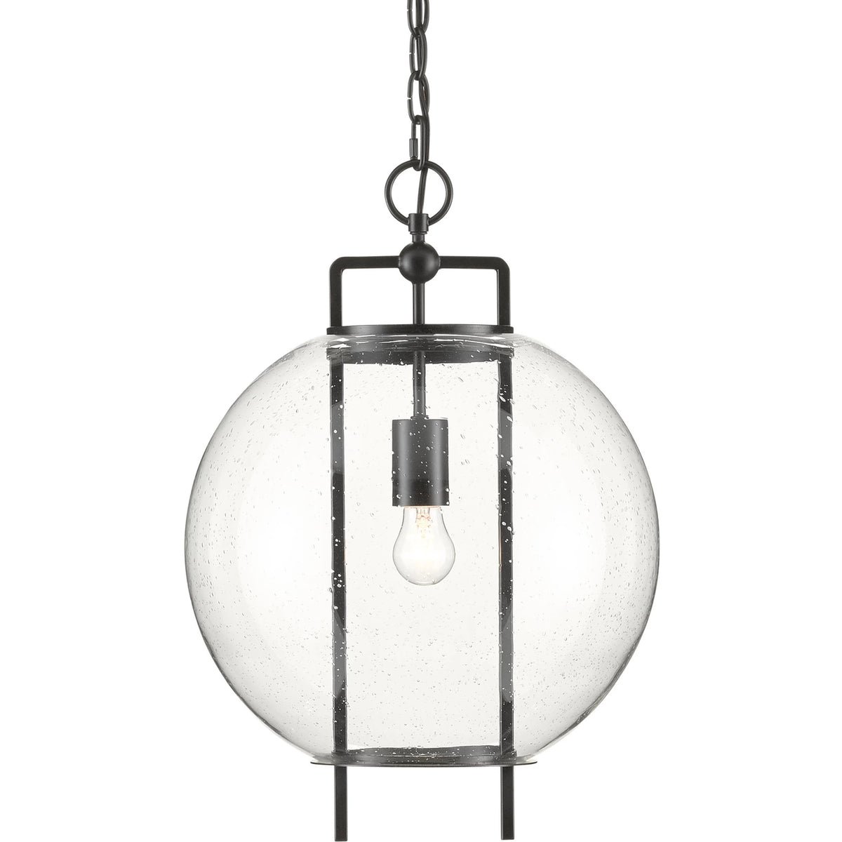 Currey & Company Breakspear Glass Pendant, Antique Black | Lighting House Orillia