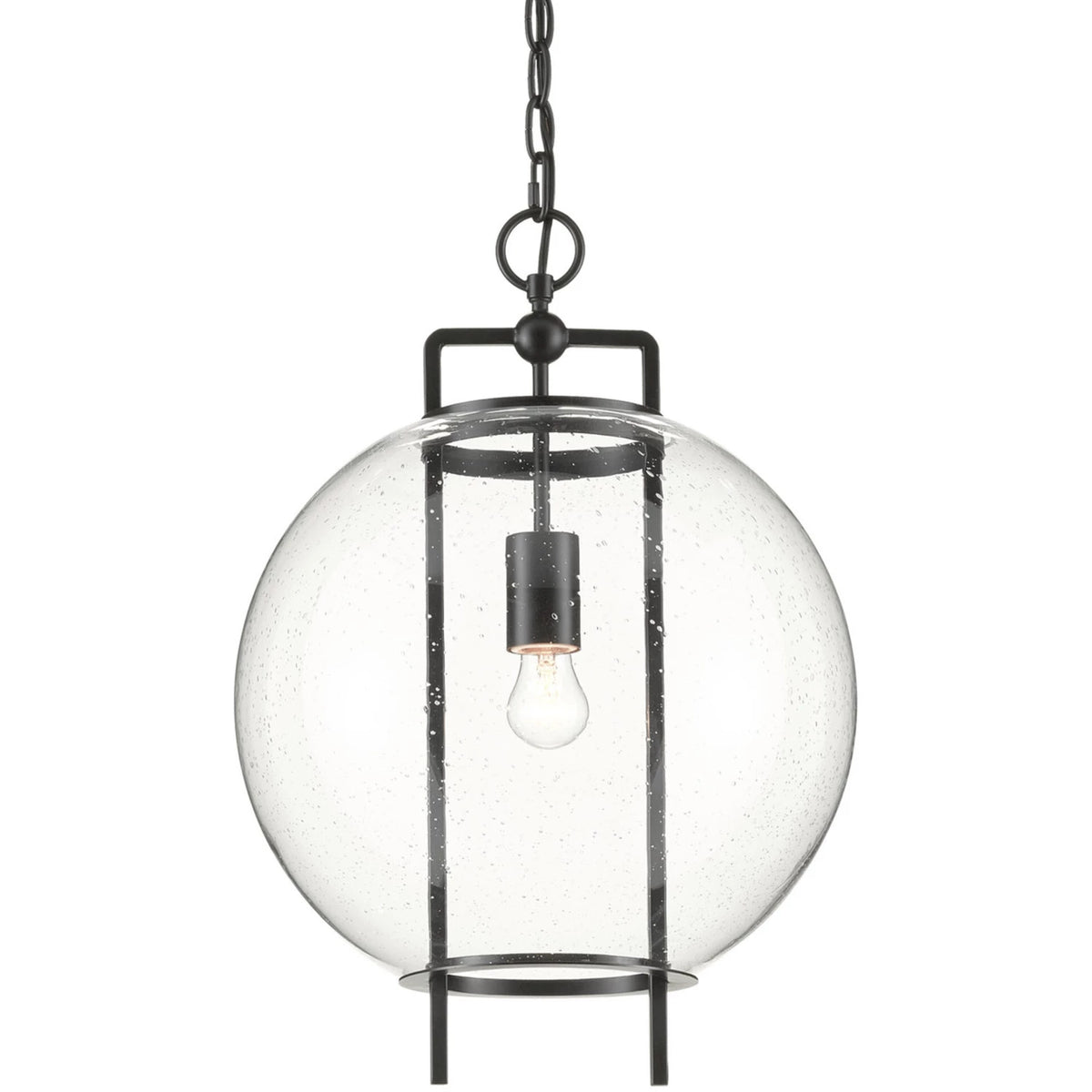 Currey & Company Breakspear Glass Pendant, Antique Black, Detail View 2 | Lighting House Orillia