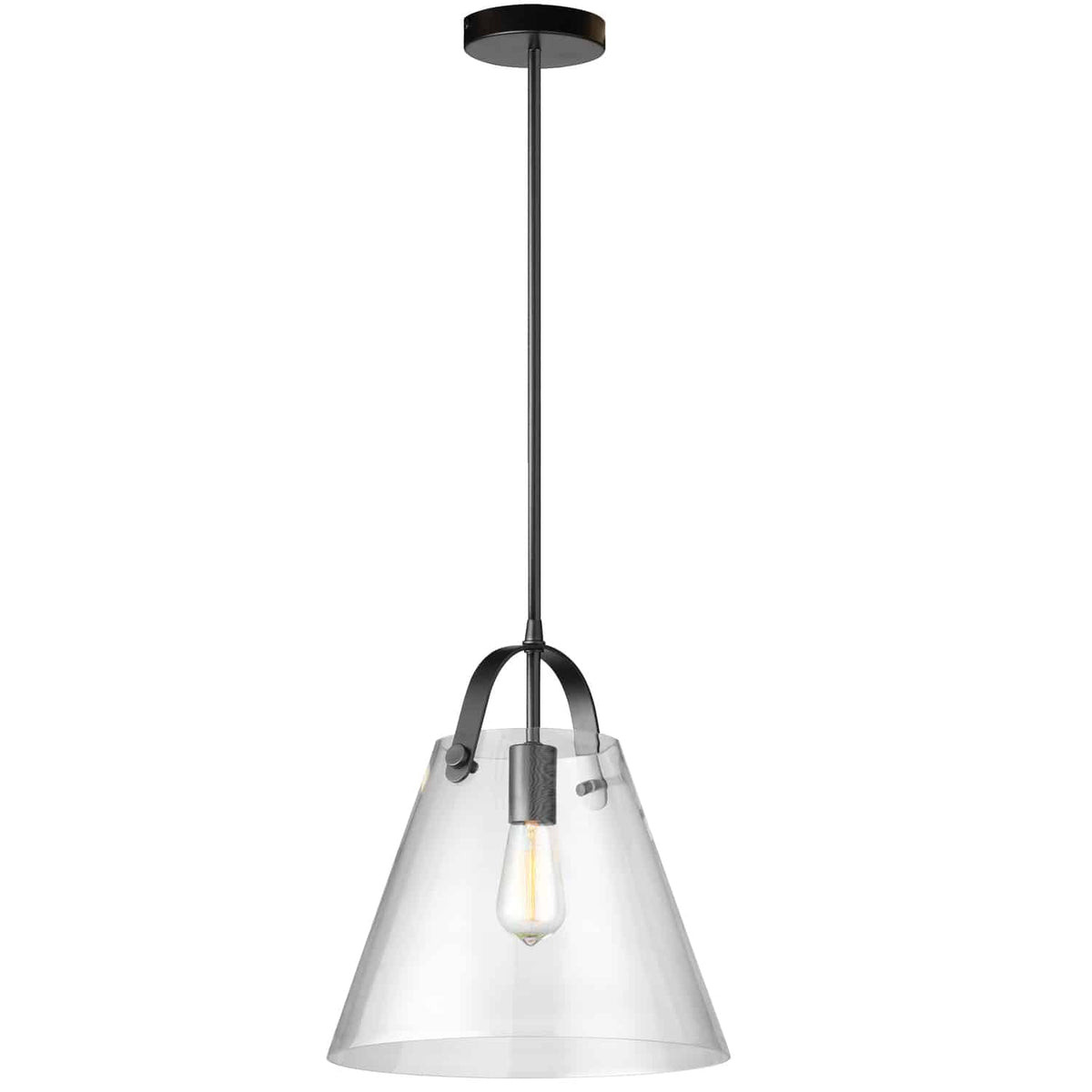 Dainolite Polly Clear Pendant Black - Lighting House Orillia