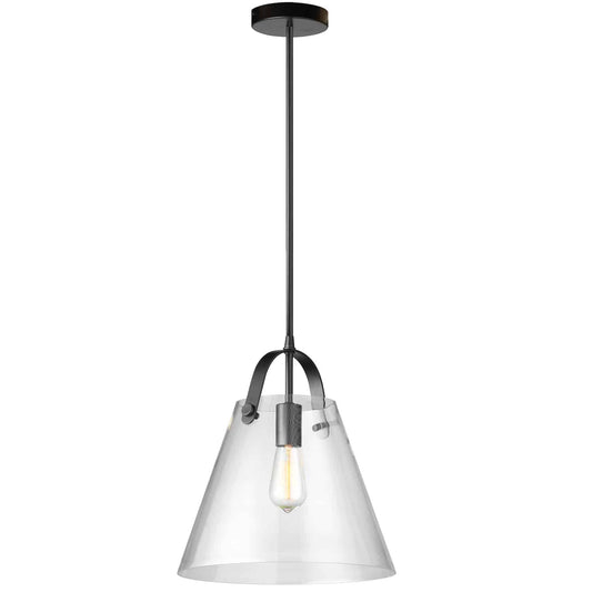 Dainolite Polly Clear Pendant Black - Lighting House Orillia
