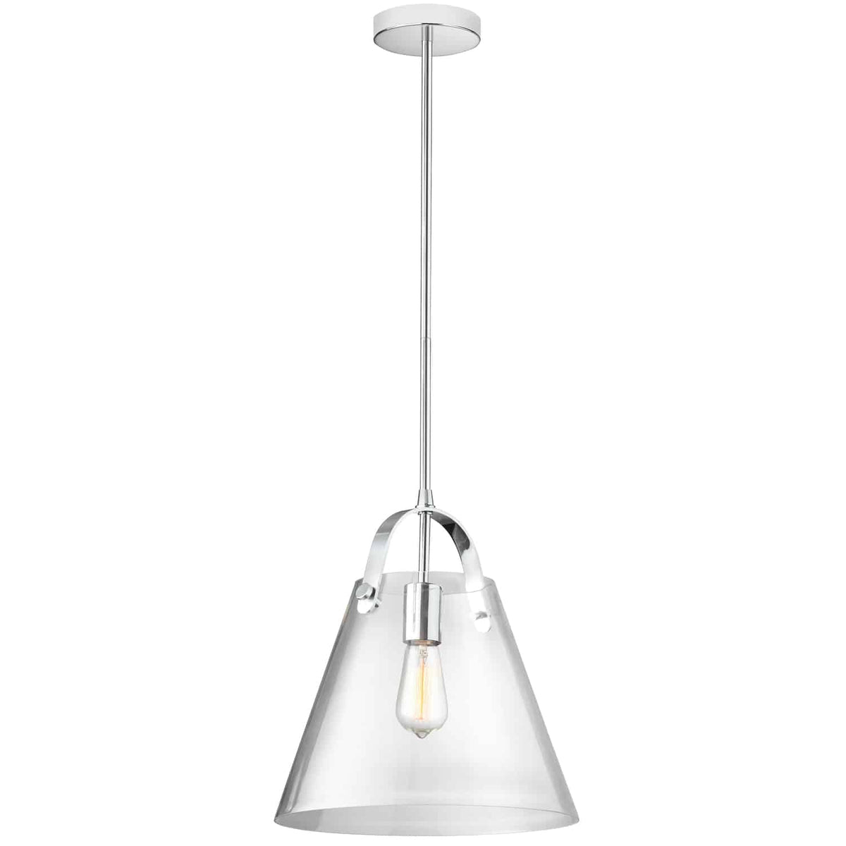 Dainolite Polly Clear Pendant Polished Chrome - Lighting House Orillia