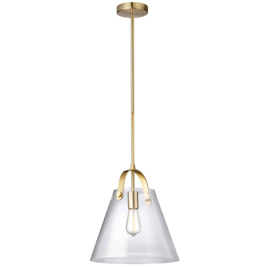 Dainolite Polly Clear Pendant Aged Brass - Lighting House Orillia