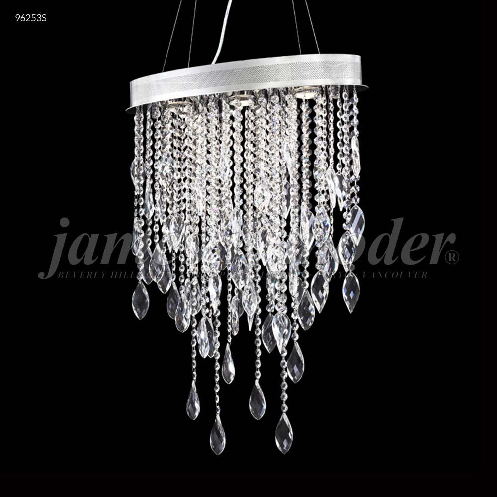 James R Moder Sculptured Crystal Leaf Chandelier Small Silver | Lighting House Orillia
