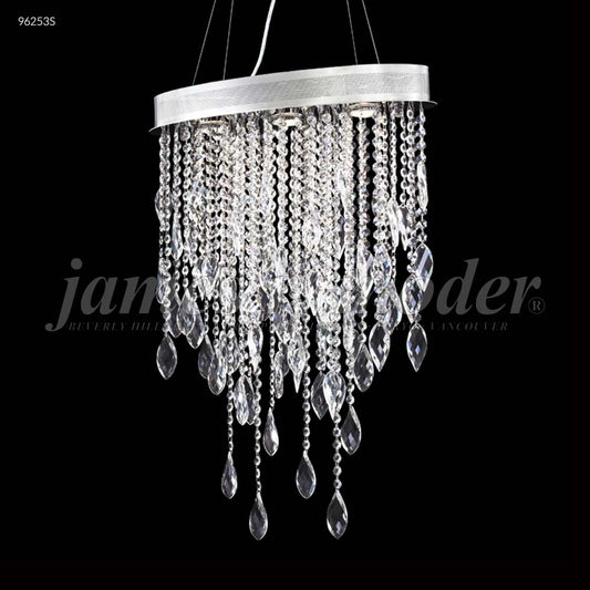 James R Moder Sculptured Crystal Leaf Chandelier Small Silver | Lighting House Orillia