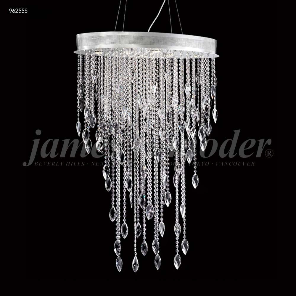 James R Moder Sculptured Crystal Leaf Chandelier Big Silver | Lighting House Orillia