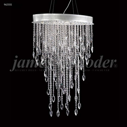 James R Moder Sculptured Crystal Leaf Chandelier Big Silver | Lighting House Orillia