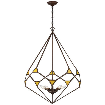 Varaluz Gemma Stone Teardrop Pendant Rustic Bronze