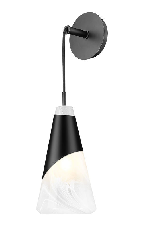 Z-Lite Wall Sconce Aimie Matte Black - Lighting House Orillia