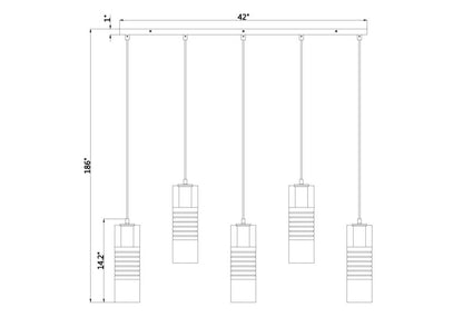 Z-Lite Alton Linear Chandelier Dimensions | Lighting House Orillia